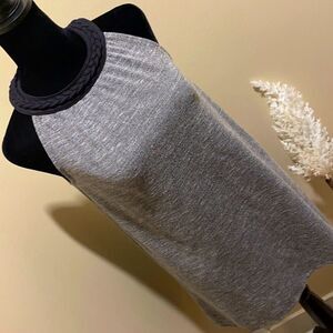 THML | Braided Leather Collar Tunic,  Size XS